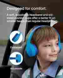 Belkin SOUNDFORM Mini - Kids Hearing Protection Headphones - Blue (BL-HS-BT-002-BLU / AUD002btBL)