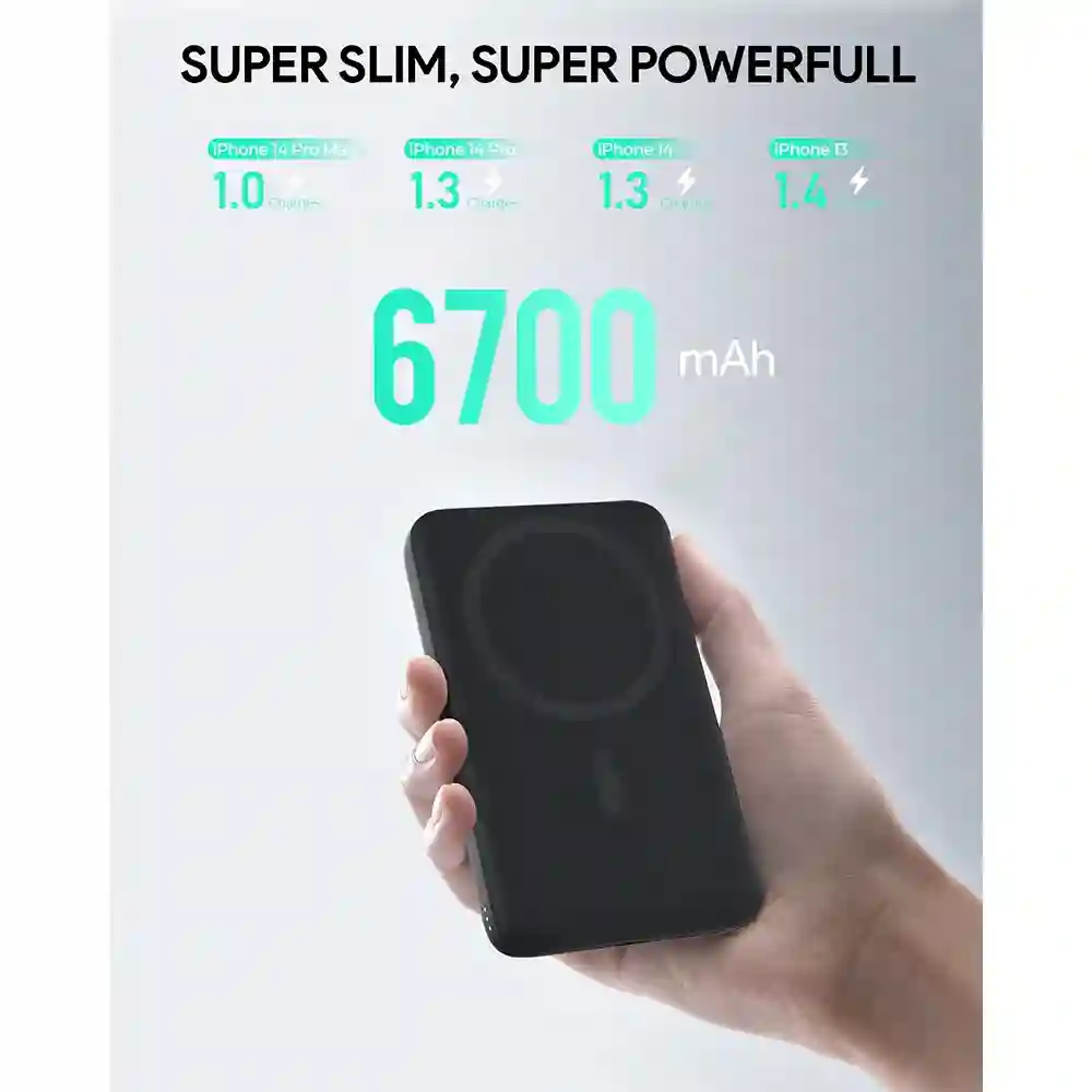 Aukey 6700mAh Wireless Power Bank with Fast Charging
