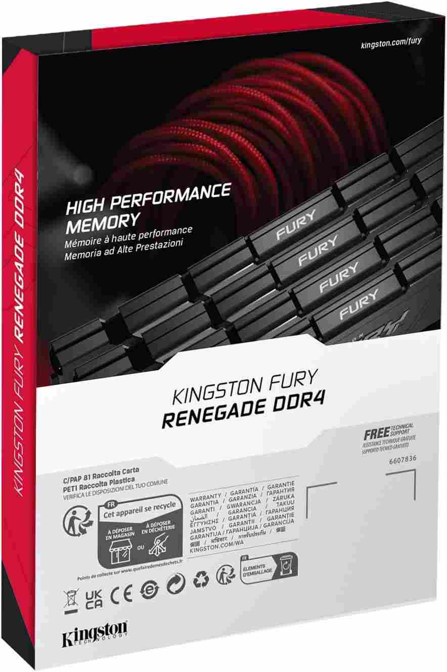 Kingston FURY Renegade Black DDR4 8GB KF432C16RB2/8 Desktop Memory