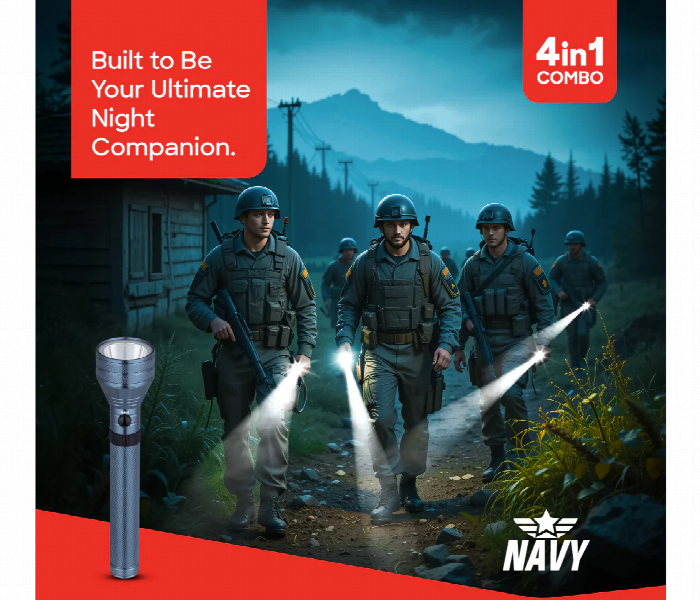 Sanford Rechargeable LED Search Light Combo 4 in 1 (2SC+2SC+2SC+2SC) SF6193SLC BS