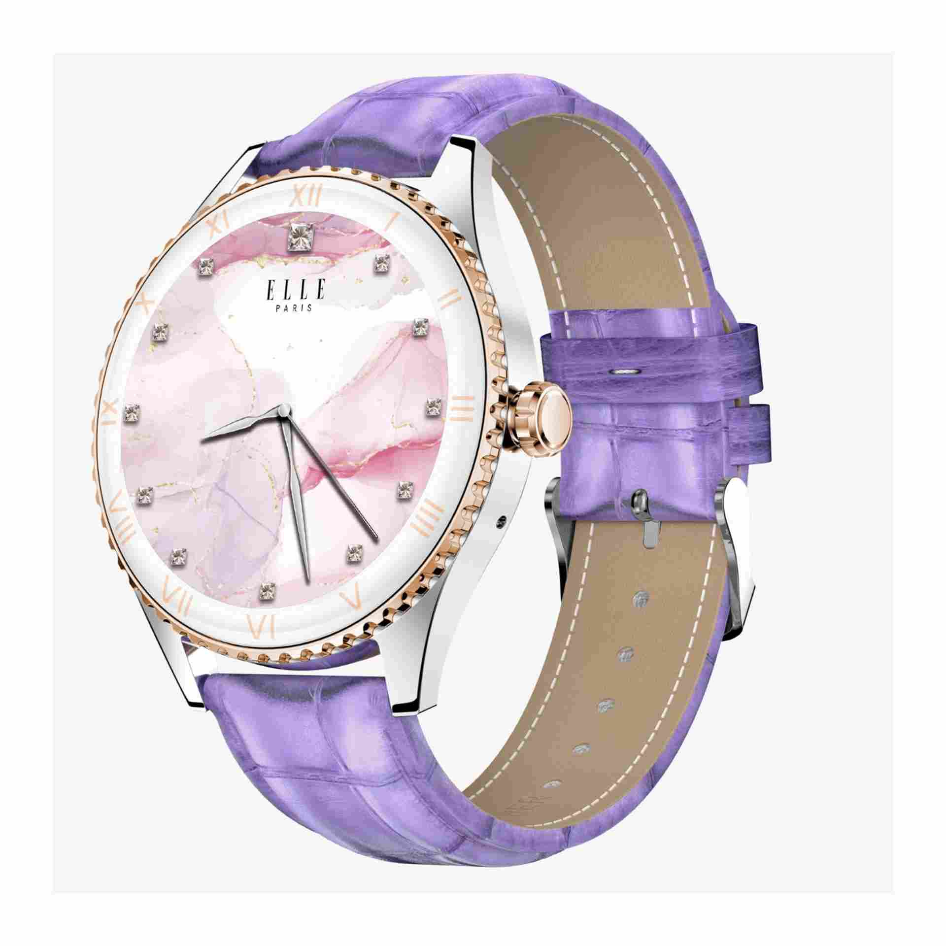 Elle Soleil Smart Watch Purple Leather + 2 Straps (ELL-WCH-SOLEIL-PLPSSS-2STRAPS)