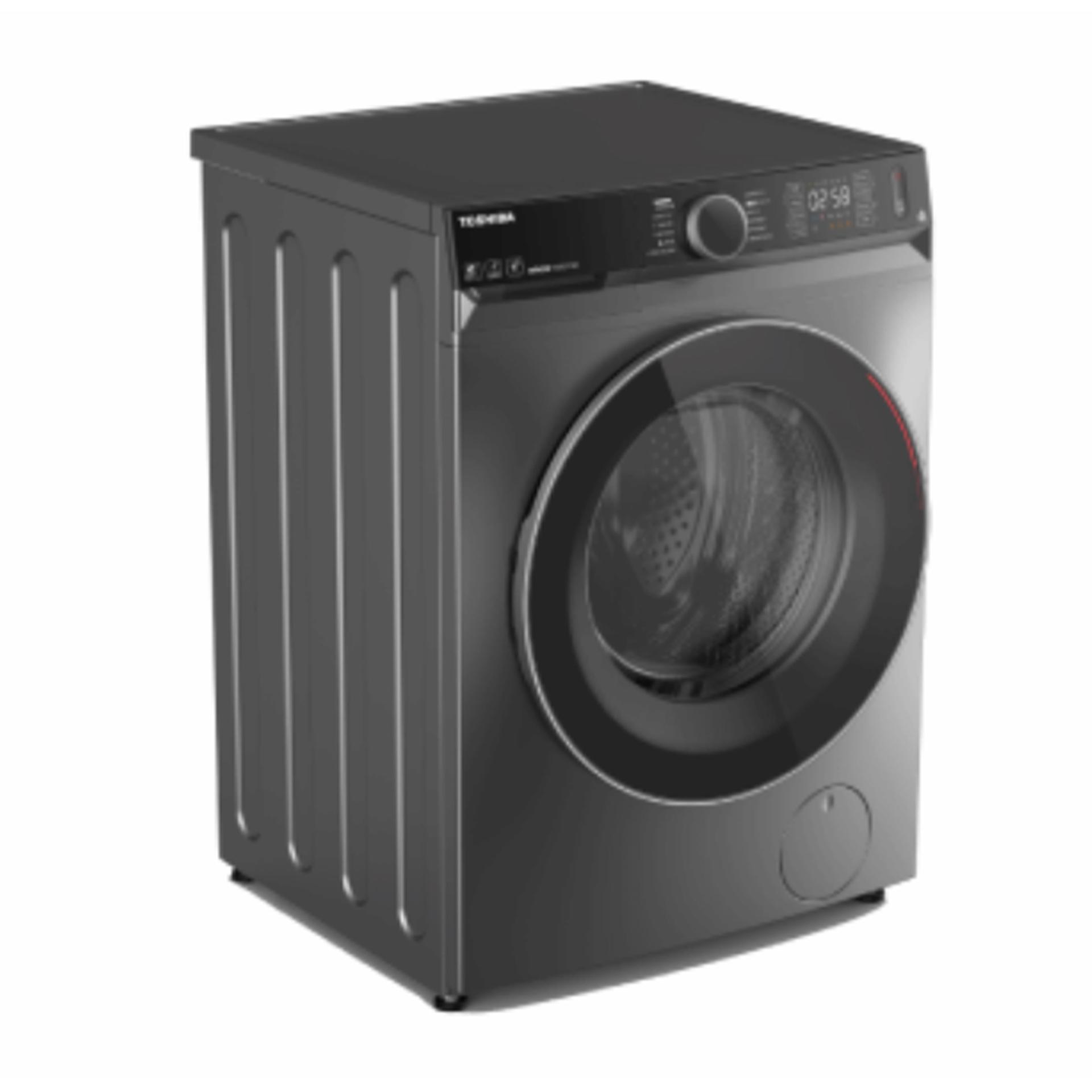 TOSHIBA Washer & Dryer 10/7 KG WiFi – 1400 RPM, Morandi Grey | TWD-BM110GF4B(MG)