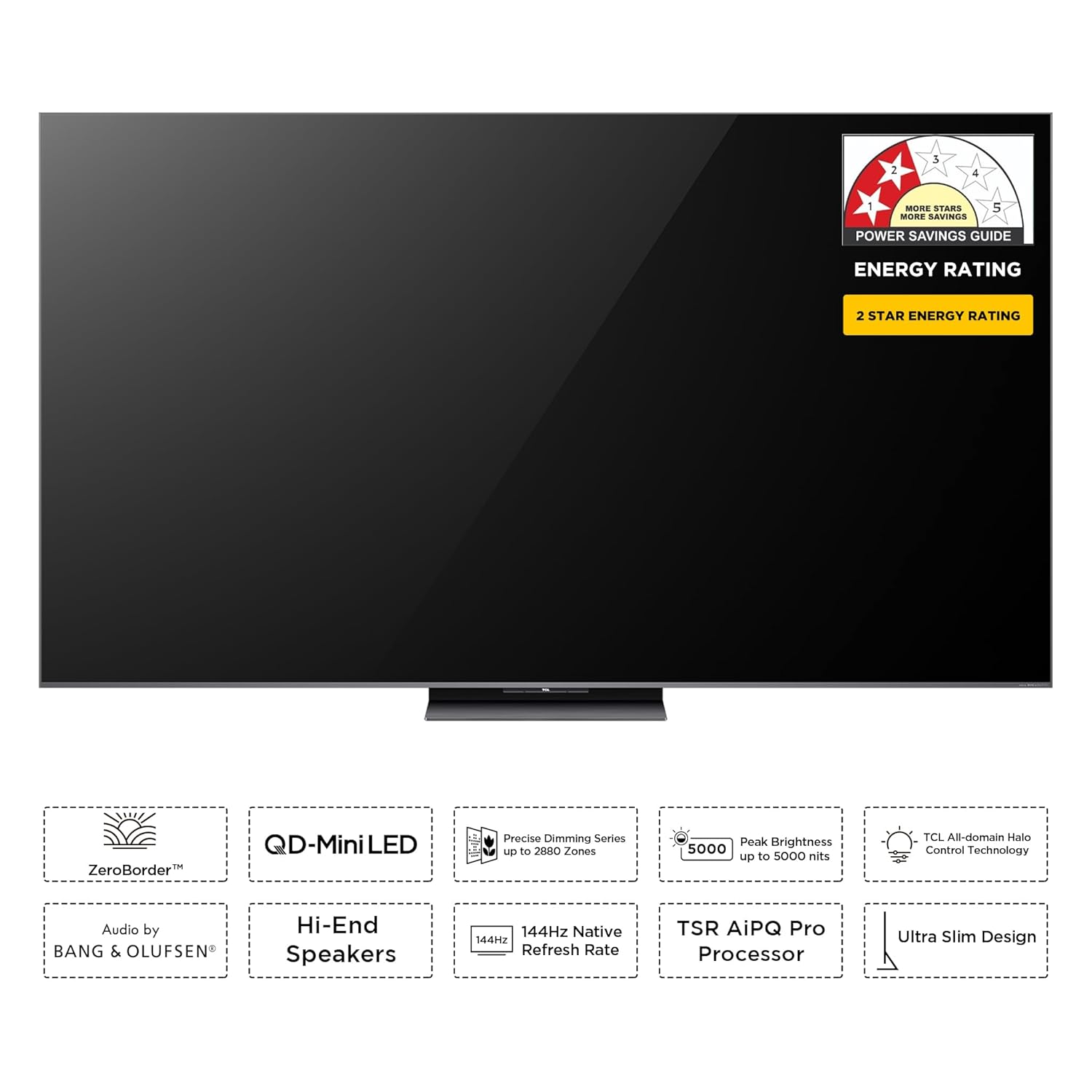 TCL 85" QD-Mini LED 85C8K | 4K 144Hz | Game Master | 3840+ Local Dimming Zones | AiPQ Pro