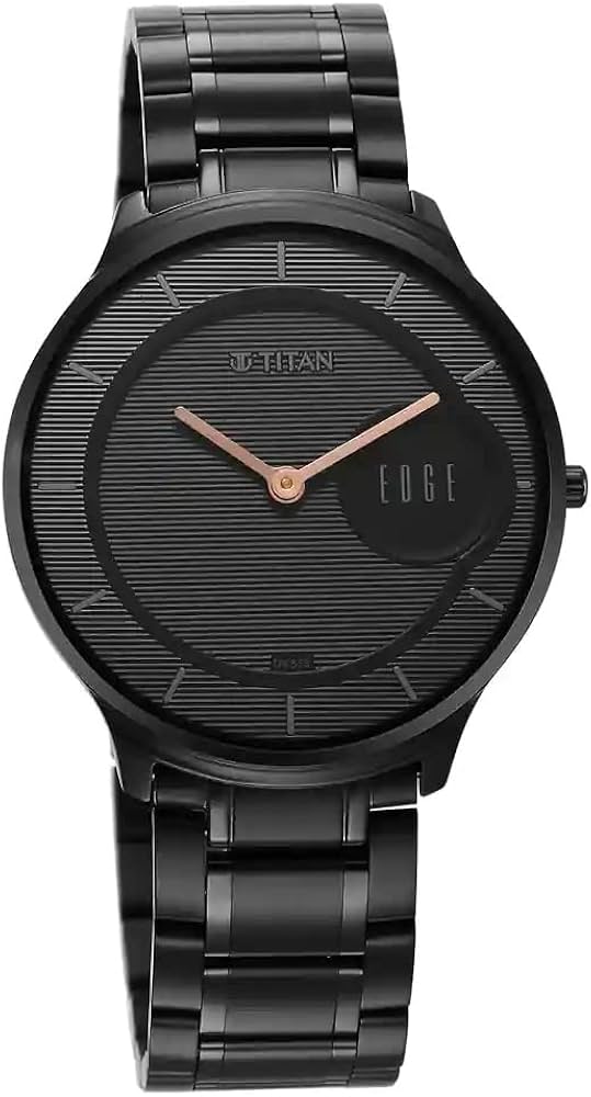 Titan Quartz Analog Black Dial Stainless Steel Strap Watch for Men | Classic Everyday Timepiece