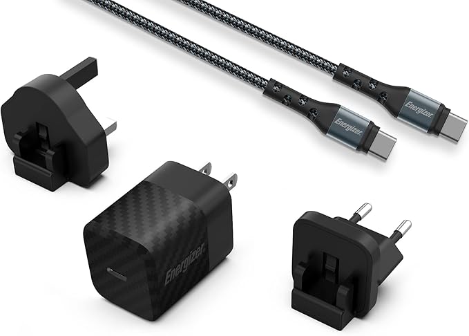 Energizer A20MUC 20W Multi Plug Wall Charger + USB-C Cable