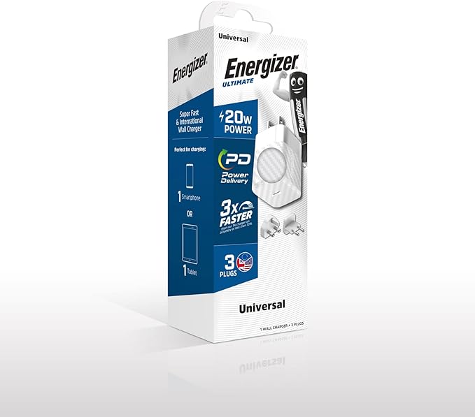 Energizer A20MUWH 20W Multi Plug Wall Charger White