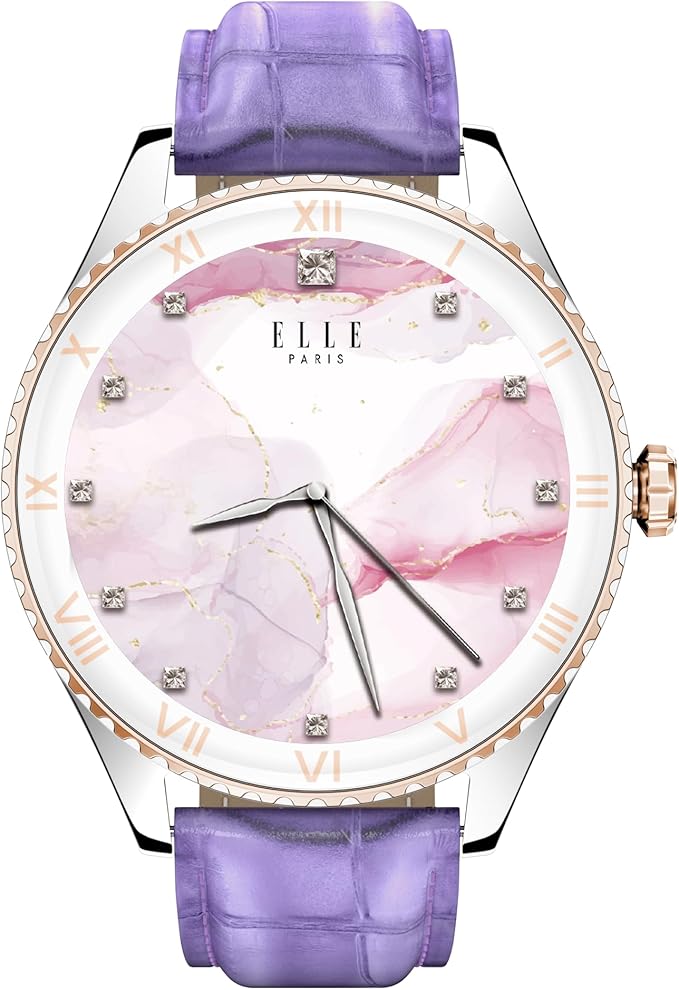Elle Soleil Smart Watch Purple Leather + 2 Straps (ELL-WCH-SOLEIL-PLPSSS-2STRAPS)