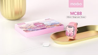 Modio MC88 Ultra Mini Smart Watch | 36 mm Wireless Charging & Bluetooth Calling | Qatar