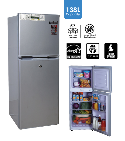 Sanford Double Door Refrigerator SF1720RF BS