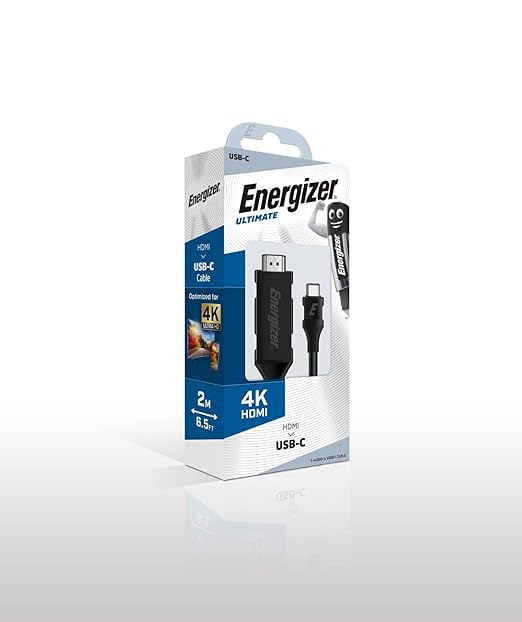 Energizer C112HKBK HDMI to USB-C Cable 2 Meter Black